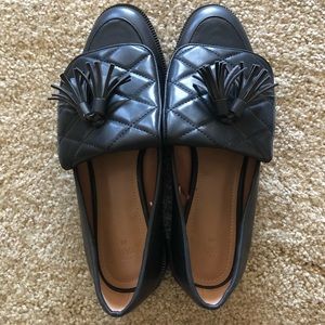 H&M Quilted Tassel Faux Leather Loafers